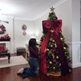 Giant velvet Christmas bow