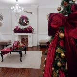 Giant velvet Christmas bow